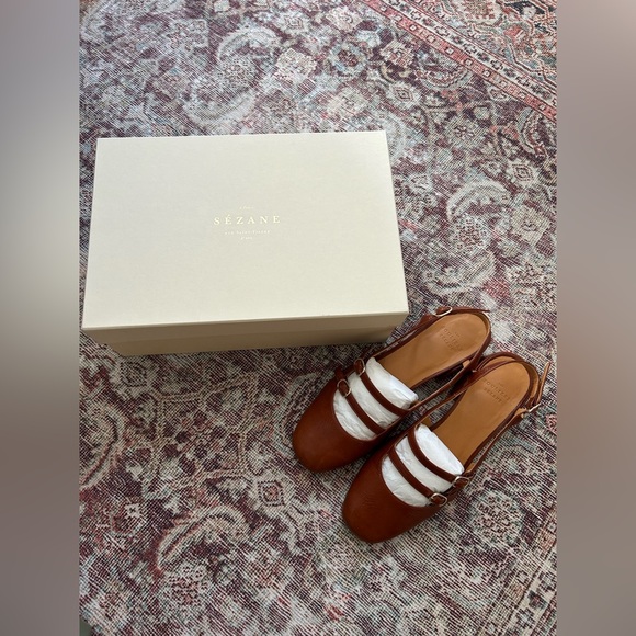 Sezane Paula Babies in Polished Camel Sz 38 (US 7) - Picture 4 of 12